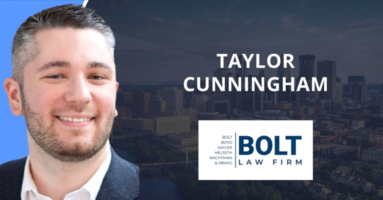 Graphic with "Taylor Cunningham" on it