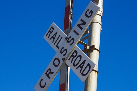 Railroad crossing sign
